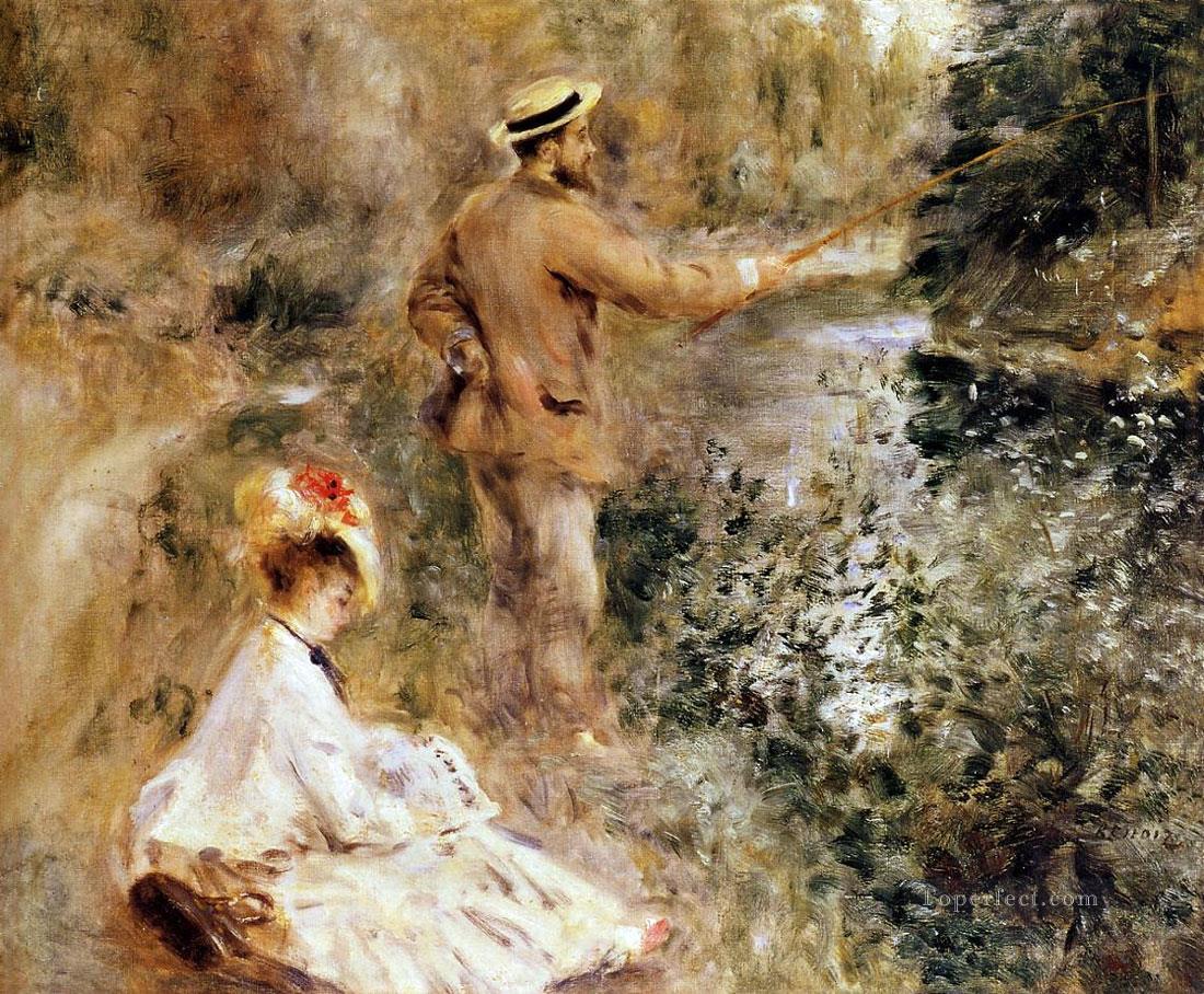 Pescador en la orilla del río Pierre Auguste Renoir Pintura al óleo